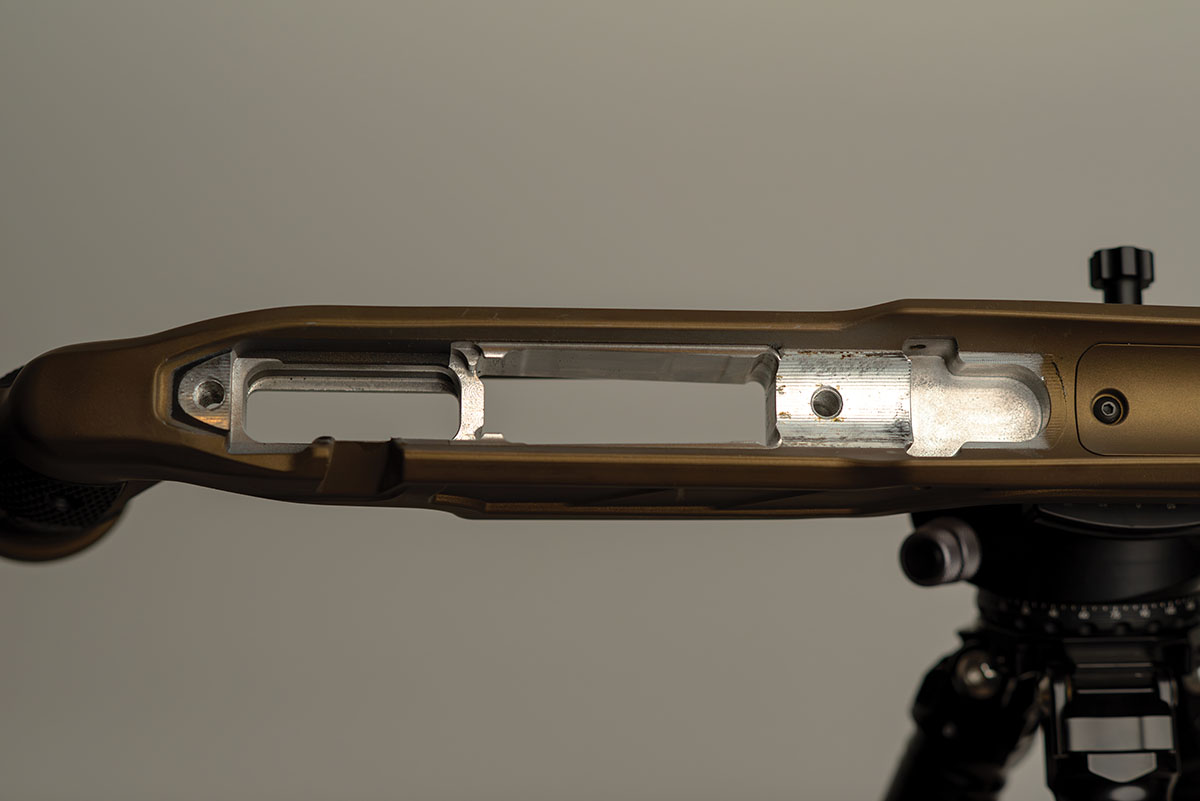 At the heart of this excellent hybrid chassis is a micro-chassis that requires zero bedding to shoot lights out. I have successfully changed barreled actions in and out of this chassis while at the range with no notable impact shifts.